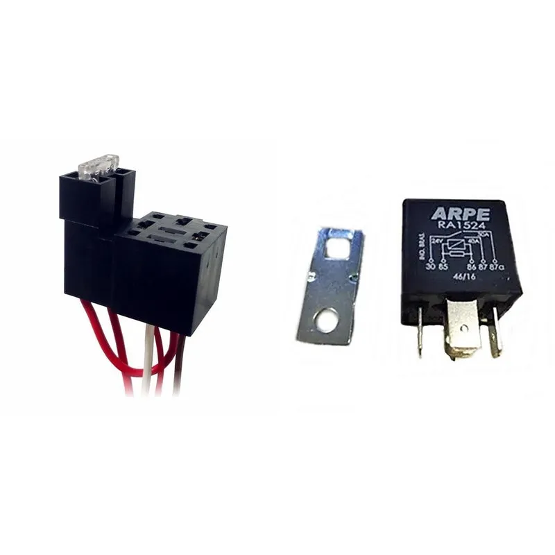 Relé Auxiliar Reversível C/chicote 24v 40/30a Caminhão Ônibu