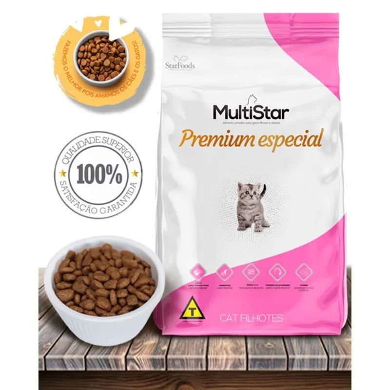 Ração Seca Multi Star Cat Premium Especial para Gatos Filhotes - 1Kg