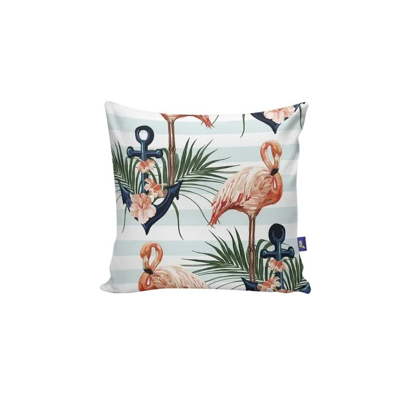 Almofada Quadrada Flamingo Navy