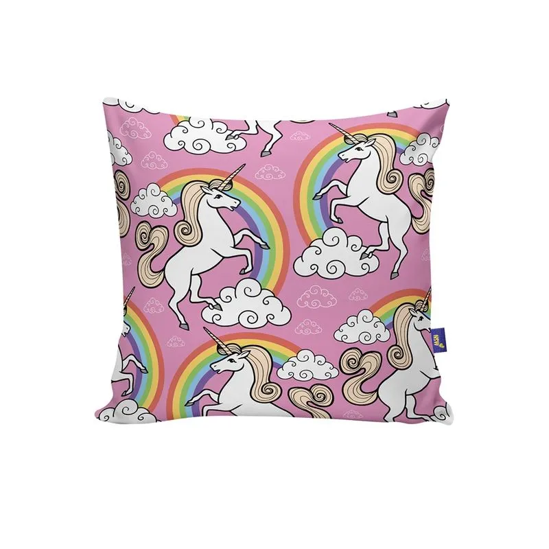 Almofada Unicórnio Decorativa Rosa 40x40 cm ¿ NSW