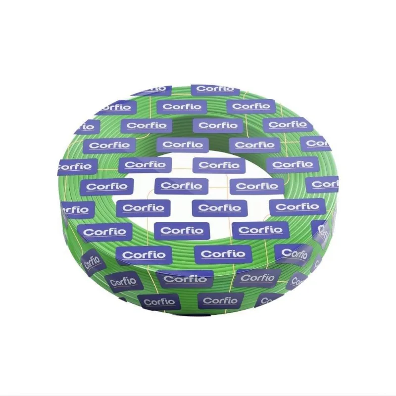 Cabo R??gido Corfio 10mmx100m Rolo 1KV Verde