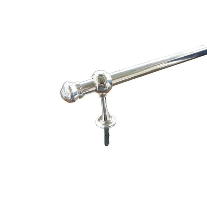 Kit Varão 1,5 Mts 19 Mm Cromado Para Cortina Icamp Adriana