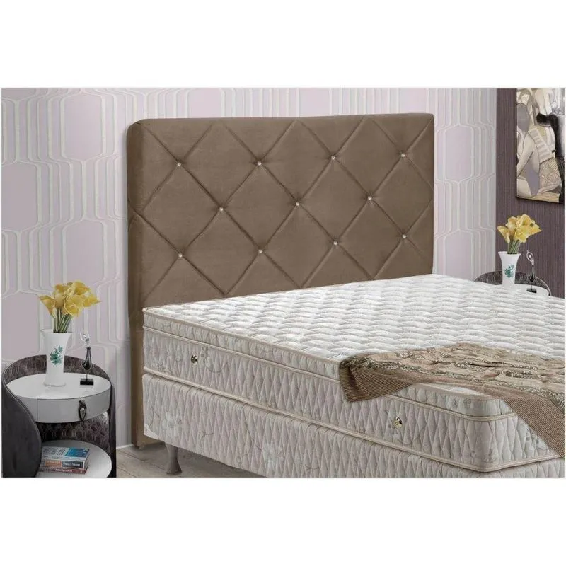 Cabeceira Para Cama Box Casal Queen 160cm Suede Liso Marrom