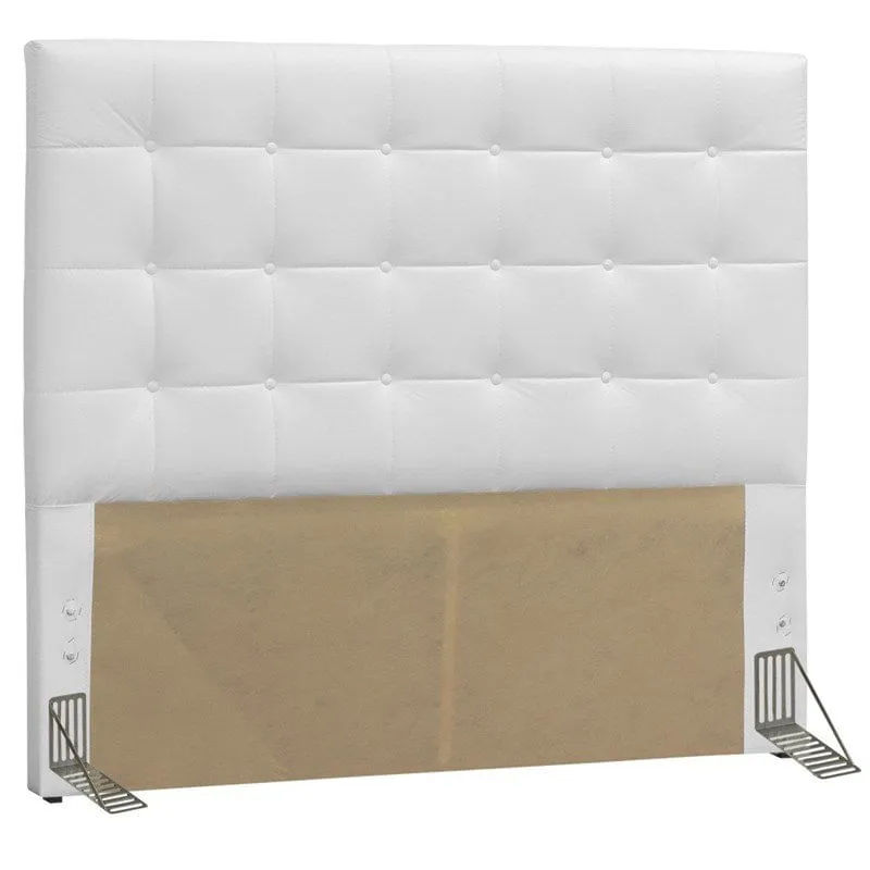 Cabeceira Solteiro 90 cm Sonhare Corino Branco - D'Monegatto