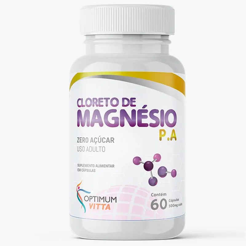 Cloreto Magnésio P.A Optimum Vitta 500mg com 60 cápsulas