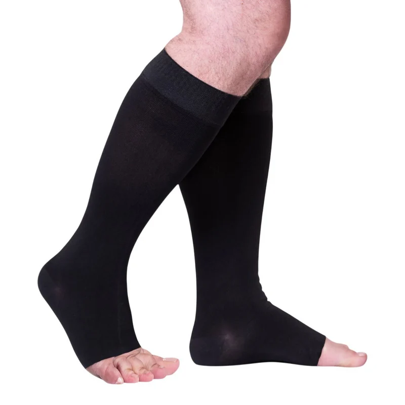 Meia Sigvaris Reduce 30-40 mmHg 3/4 Preta Aberta / M3