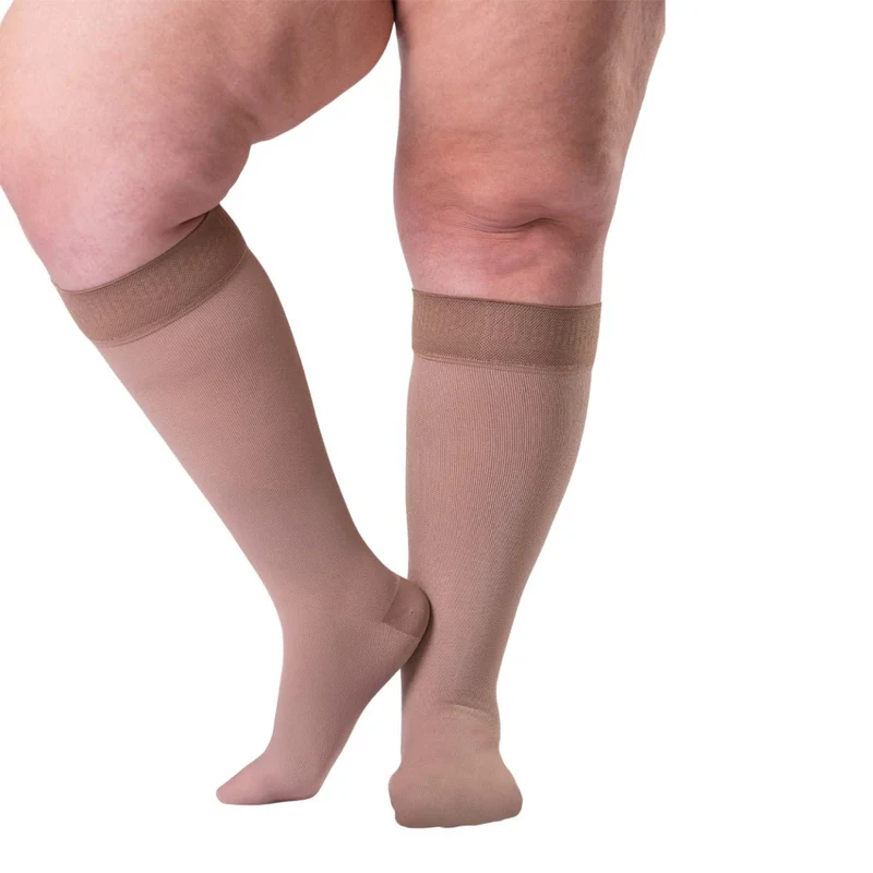 Meia Sigvaris Reduce 30-40 mmHg 3/4 Bege Fechada / P3