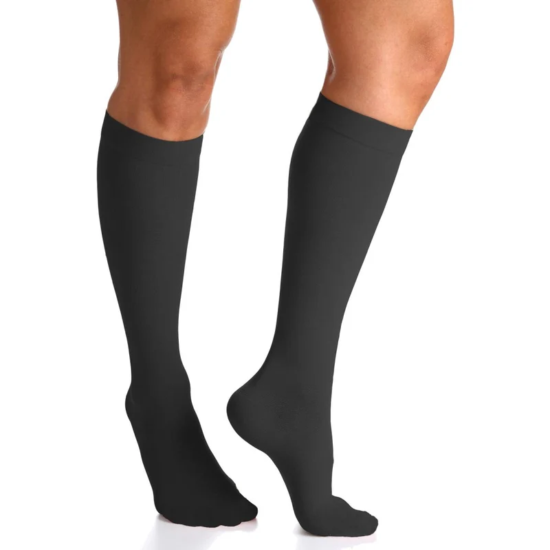 Meia Sigvaris 3/4 15-20 mmHg Select Comfort Premium 861AD Preta Fechada / G2