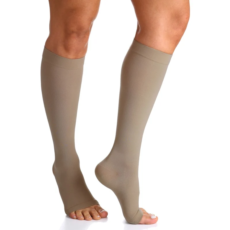 Meia Sigvaris 3/4 15-20 mmHg Select Comfort Premium 861AD Natural Escura Aberta / G3