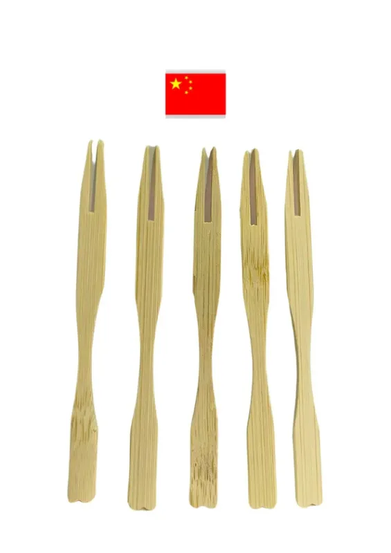 Espeto de Bambu Fork Shape 9cm 100un Komati China
