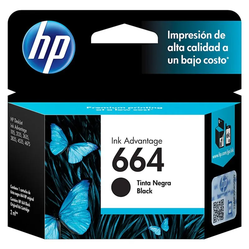 Cartucho Hp 664 Preto