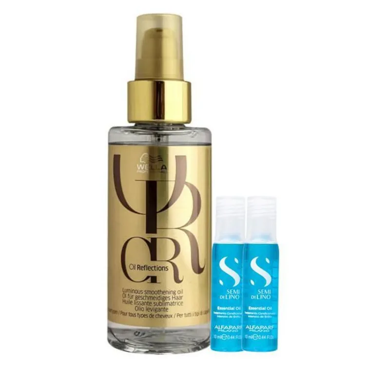 Kit Oil Reflections Wella 100ml E 2 Ampolas Alfaparf 13ml