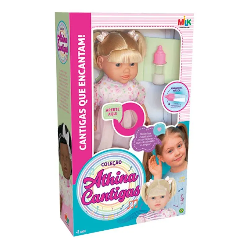 Boneca Athina Cantigas - Milk