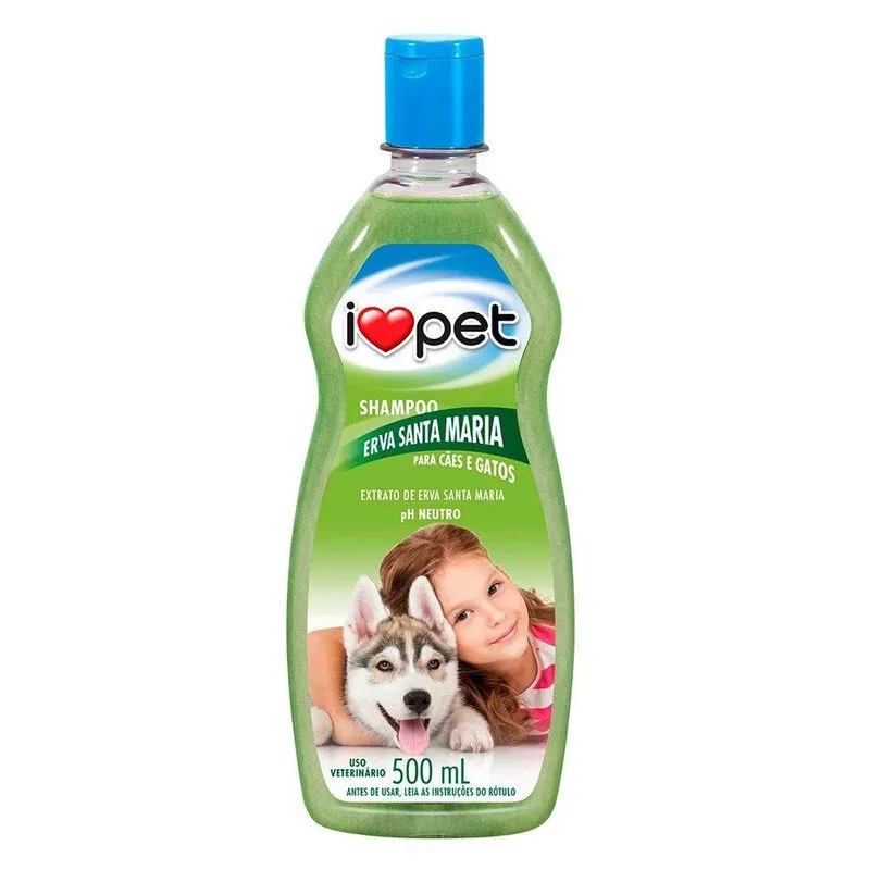Shampoo I Love Pet Erva De Santa Maria Para Cães E Gatos - 500 Ml