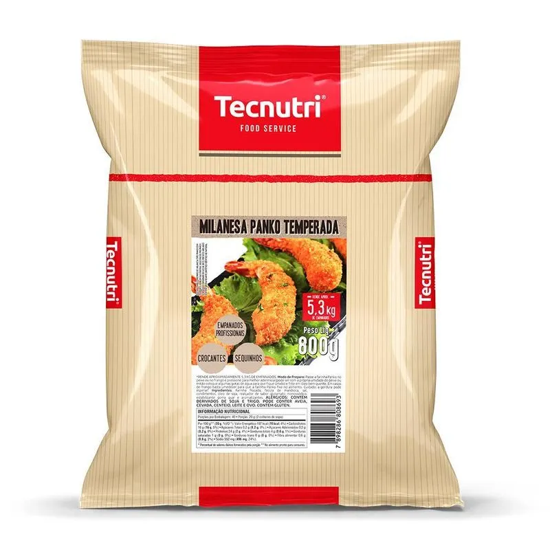 Farinha Milanesa Para Empanar Tecnutri Panko Sache 800g