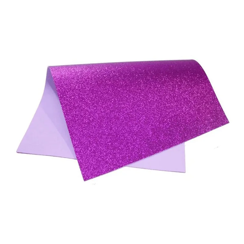 Folhas De E.v.a Com Glitter Un. - Gliter Lilás 746