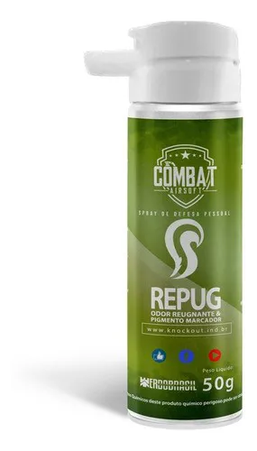 Spray De Defesa Pessoal Repug 50g - Combat Airsoft