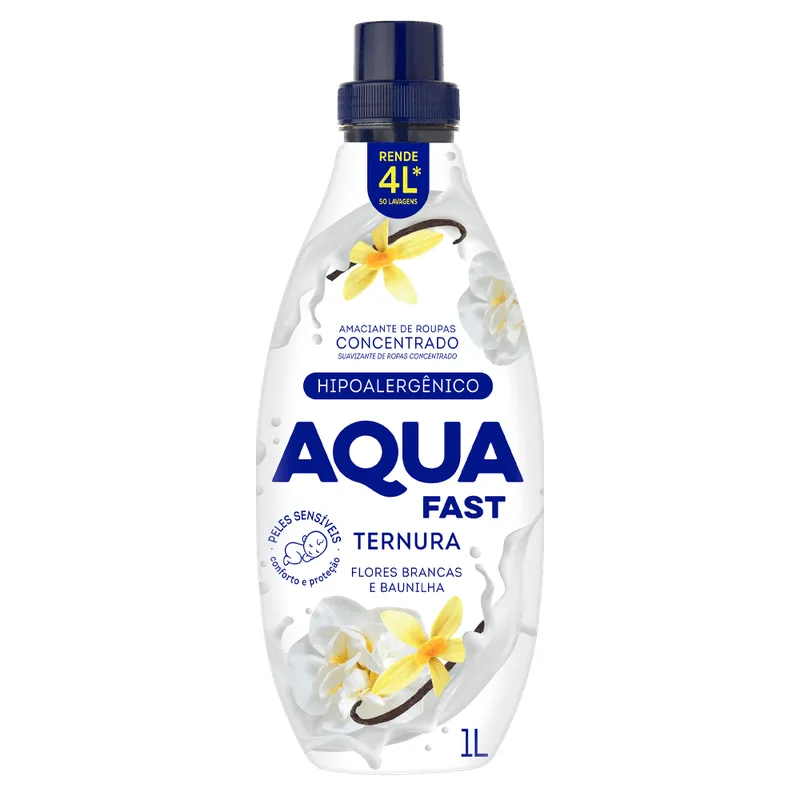 Amaciante Concentrado AquaFast Branco Ternura 1L