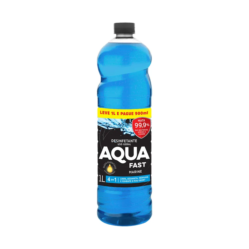 Desinfetante AquaFast Marine 4 em 1 Leve 1L, Pague 900ml