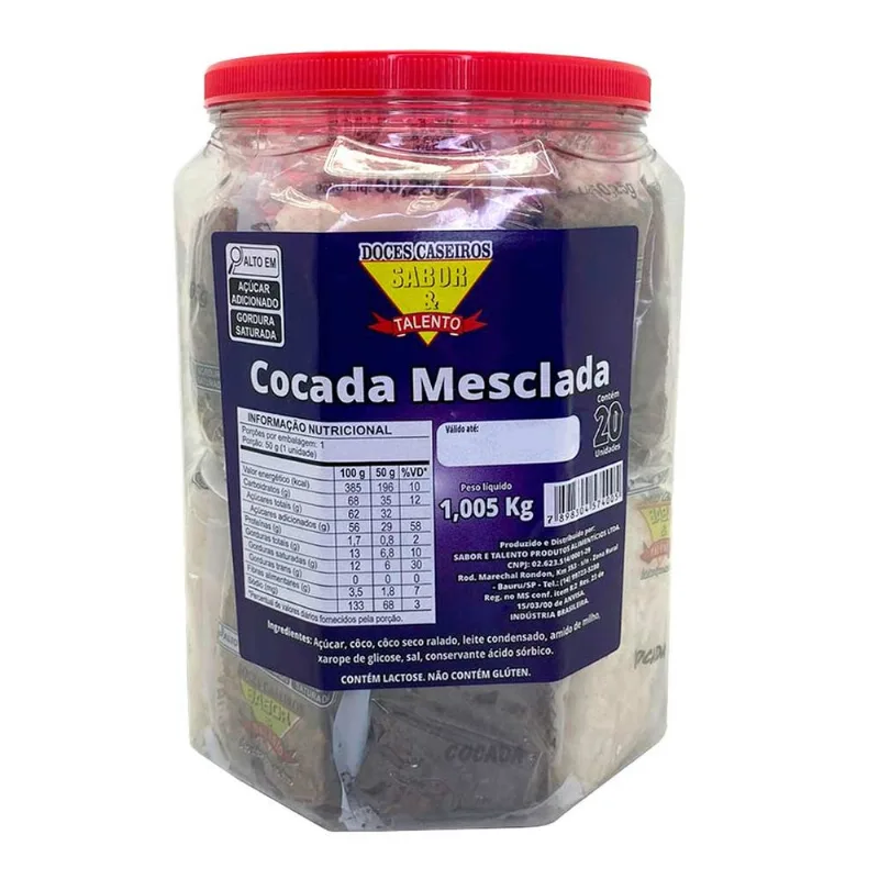 Cocada Mesclada c/20 - Sabor&Talento*