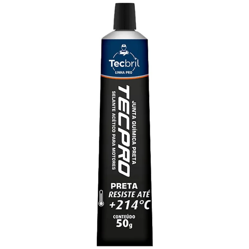 Cola Silicone Alta Temperatura 50g Preto Tecbril
