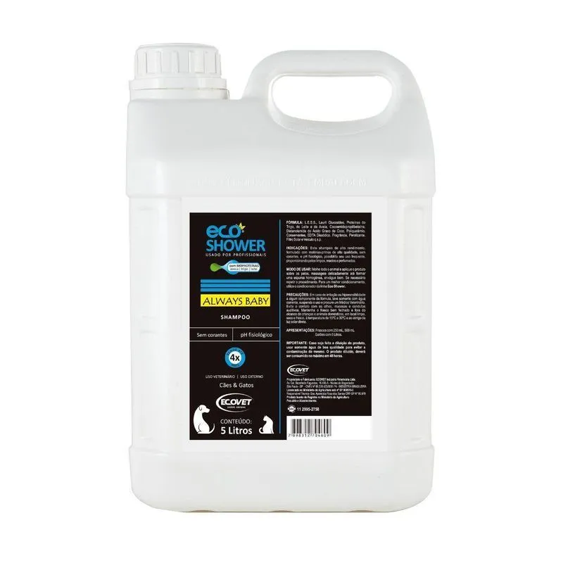 Eco Shower Always Baby Com Bioproteínas 5l