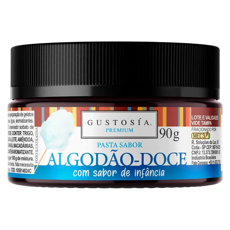Pasta Gustosia Sabor Algodão Doce 90g MEC3