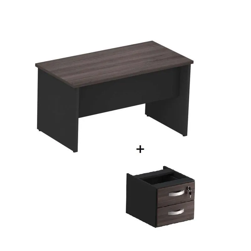 Mesa reta pé painel cor London com 02 gavetas 1,700,700,75 Maranello 40mm
