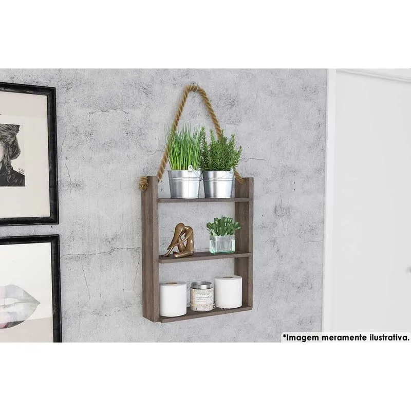 Prateleira Decorativa Quarto Bebê AM 3119 Rustico - Movelbento