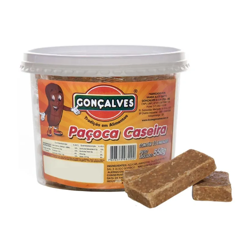 Mini Paçoca Caseira 550g - Gonçalves