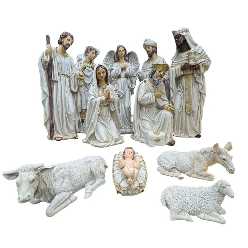 Presepio de Resina 90cm Creme 11 Pecas