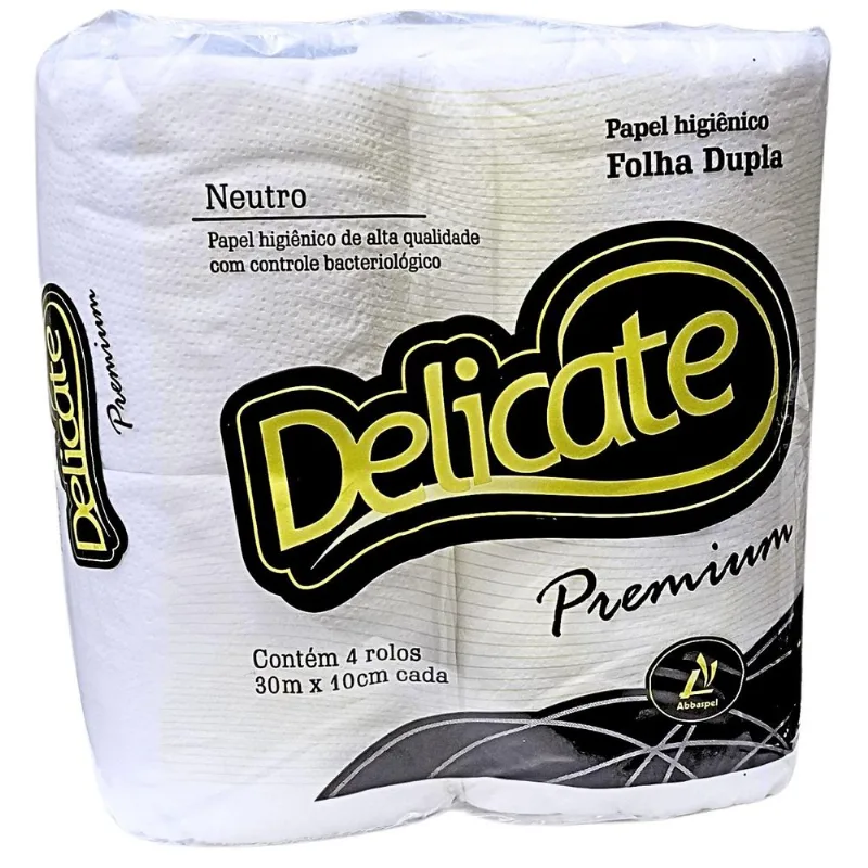 Papel Higiênico Delicate Premium 30mts Com 4 Rolos