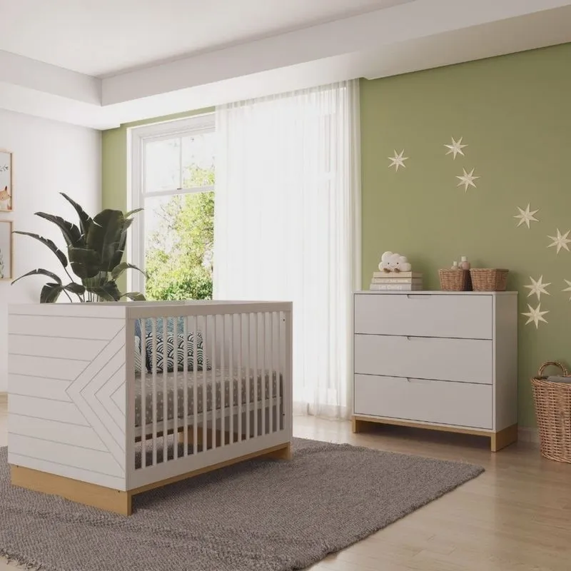Cômoda para Quarto Infantil 3 Gavetas Cubo