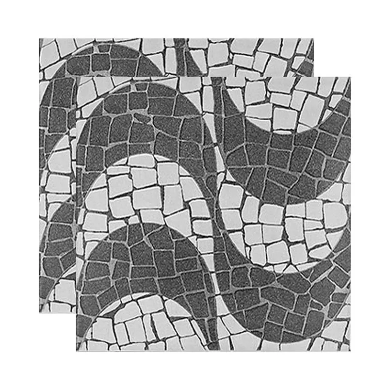 Pico cerâmico Triunfo Troia brilhante bold C:55cm x L:55cm preto e branco
