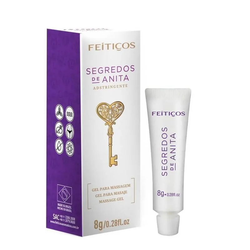 Segredos De Anita Gel Adstringente para Massagem 8g Feitiços Aromáticos
