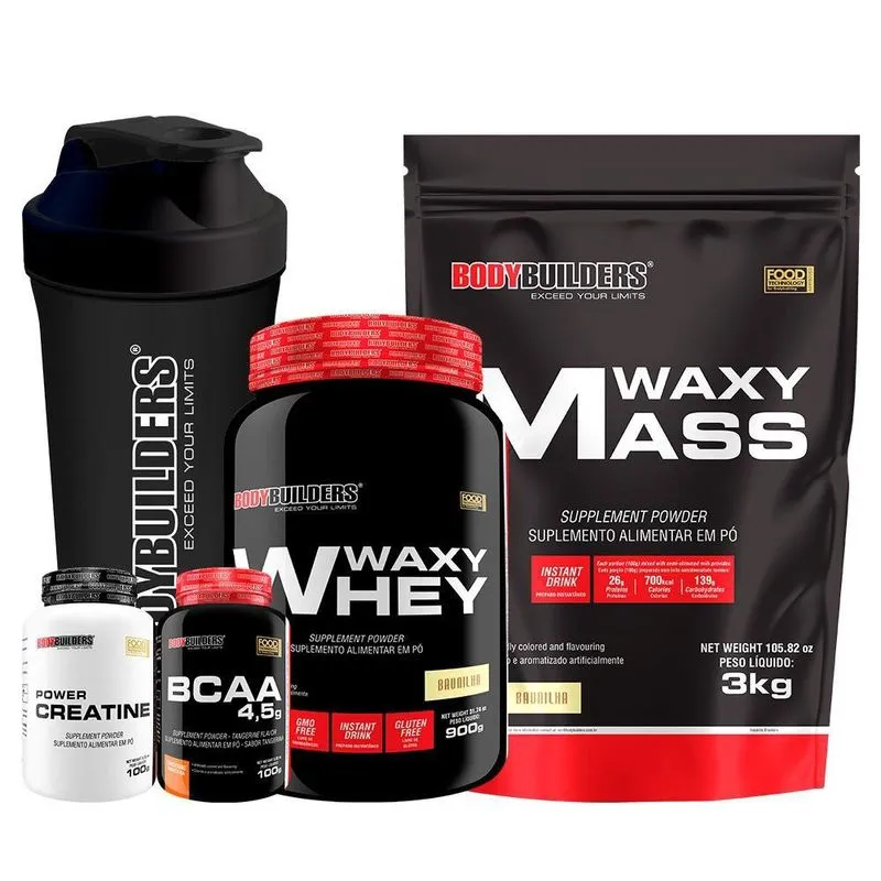 Kit Hipercalórico Waxy Mass 3Kg + Waxy Whey 900G