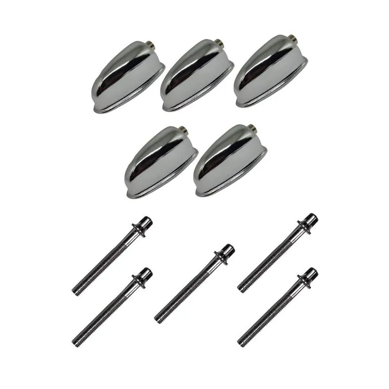 Kit 5 Canoas Tom Caixa Cromo 19.6 + 5 Parafusos 51 X 6mm M6