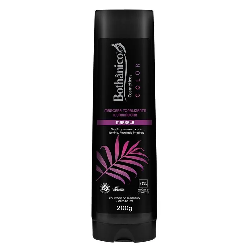 Máscara Tonalizante Iluminadora Marsala 200g Bothânico