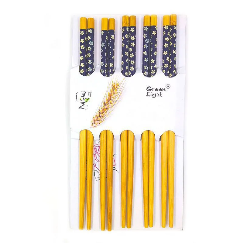 Kit Hashi 10 Pares Comida Chinesa Cozinha Culinária Japonesa Talher Madeira