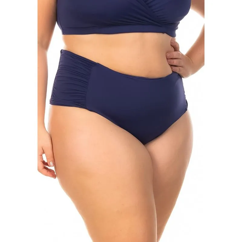Tanga Alta Fio Dupla com Lateral Franzida