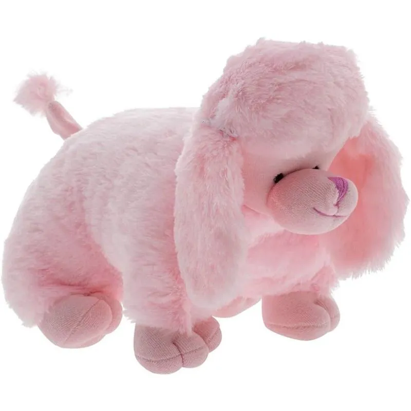 Meu 1 Puppet Lili Cachorro Pelucia Travesseiro Rosa Zip