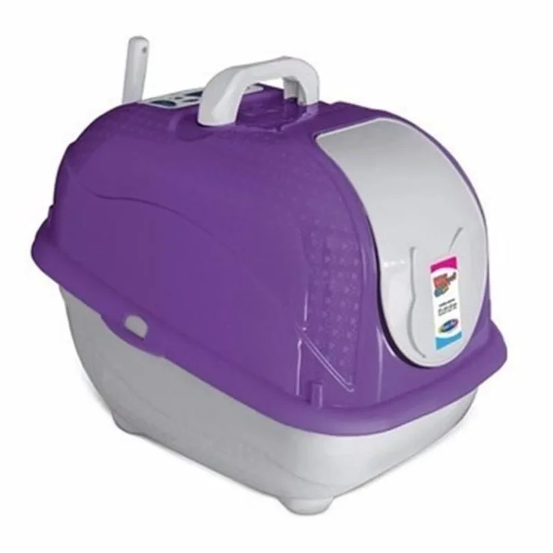 WC Cat Banheiro Fechado para Gato Roxo