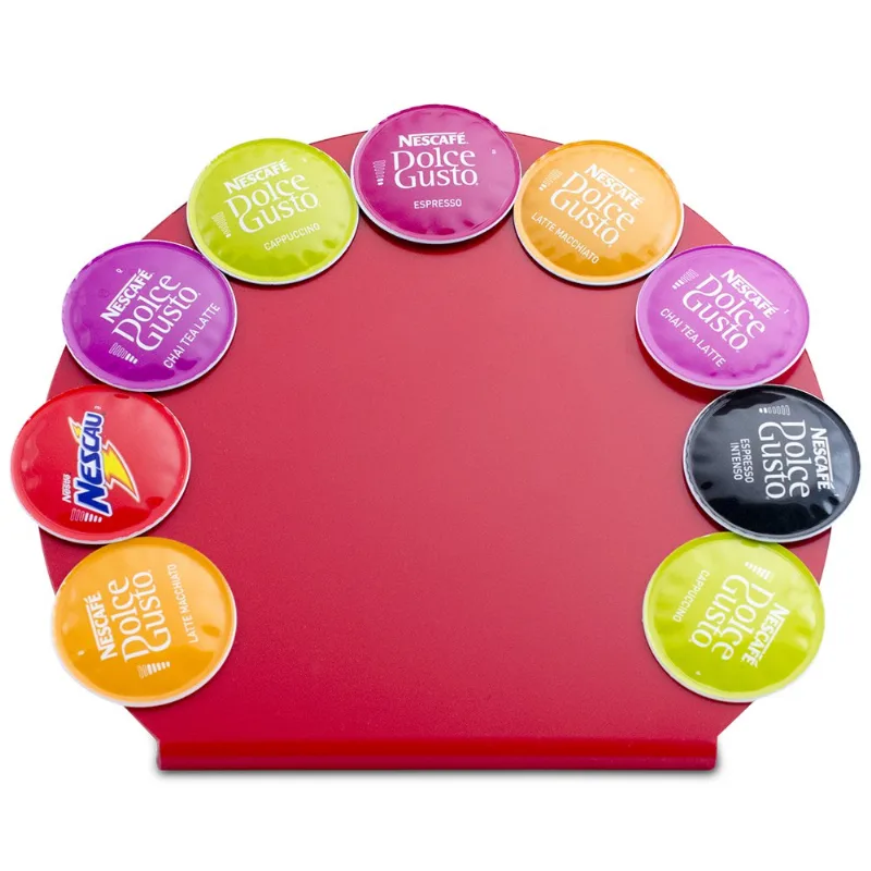 Porta Cápsula Acrílico Dolce Gusto Vermelho - 9un.