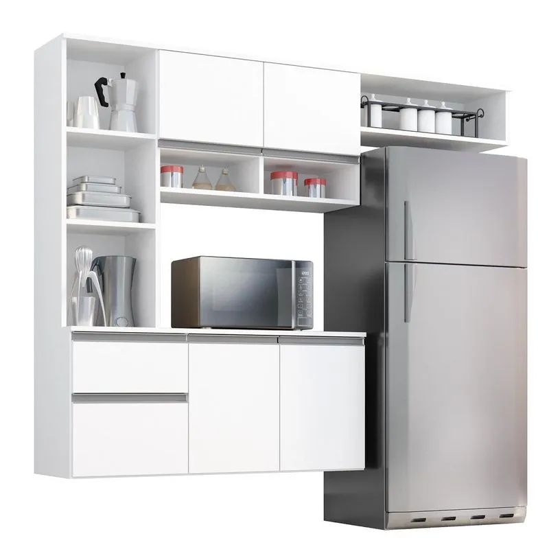 Cozinha Compacta Sol 5 Portas 1 Gav Branco