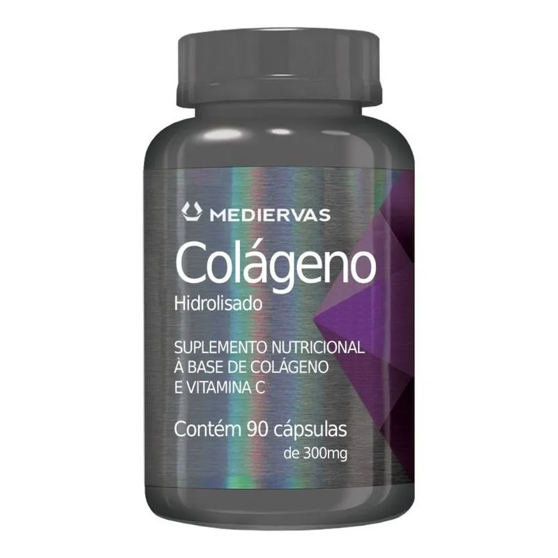Colágeno e Vitamina C 90cps 300mg Mediervas