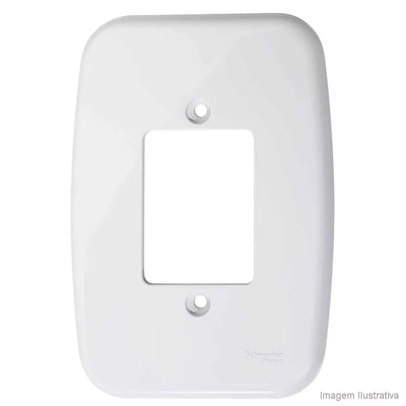 Placa 4x2 3 postos adjancentes branca Claris Prime Schneider