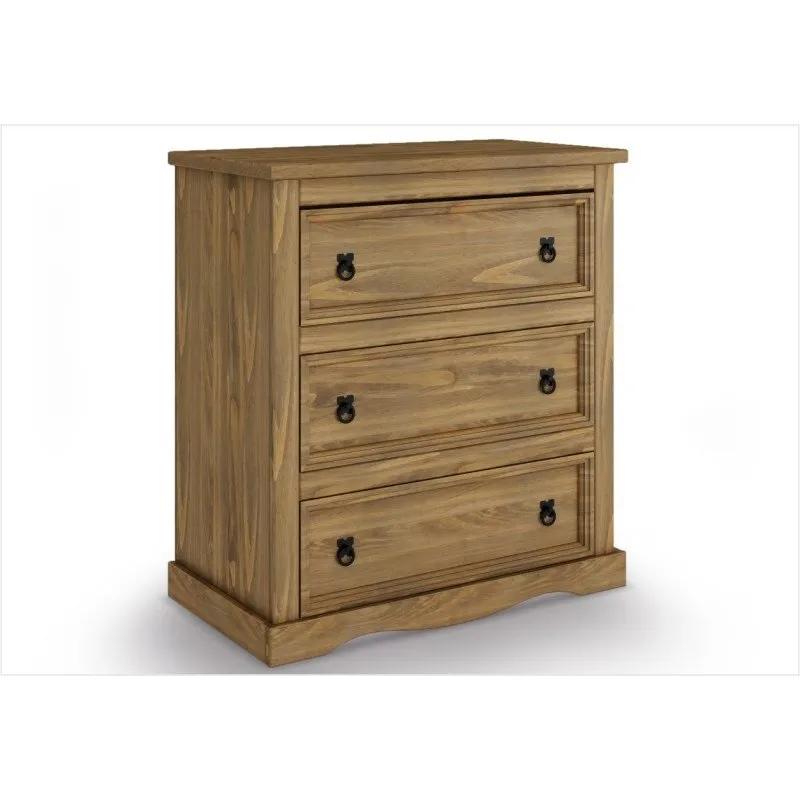 A Cômoda Imperial 8151 com 03 Gavetas Rustic - MPO