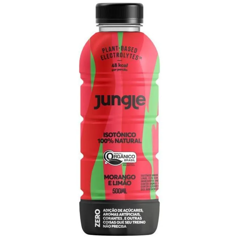 Kit 3x: Isotônico Morango E Limão Plant Based Jungle 500ml