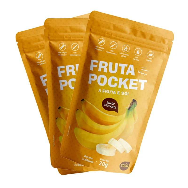 Kit 3x: Snack De Banana Liofilizada Solo Snacks 20g