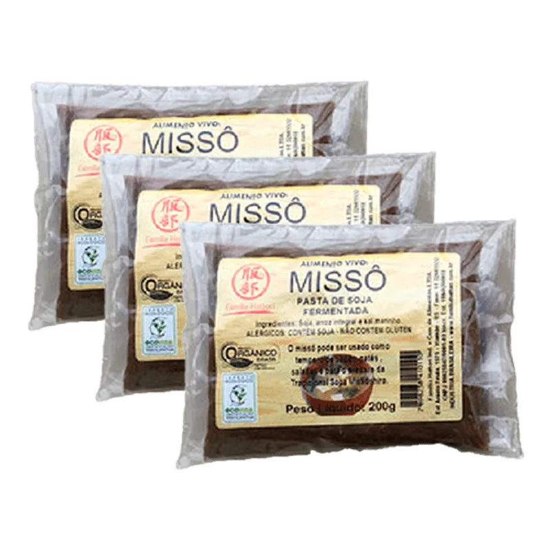 Kit 3x: Missô Soja Artesanal Orgânico Família Hattori 200g